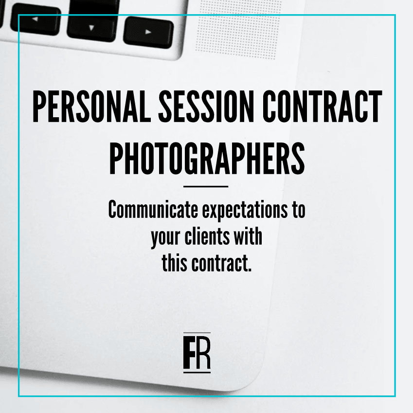 Photographer: Personal Session Contract Template
