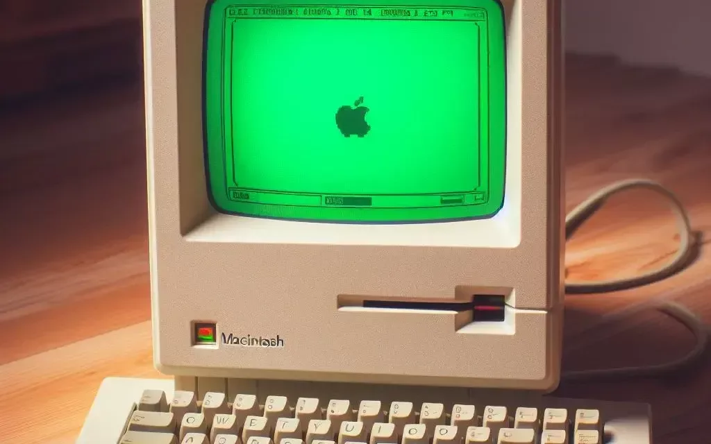 image of a first classic apple's computer